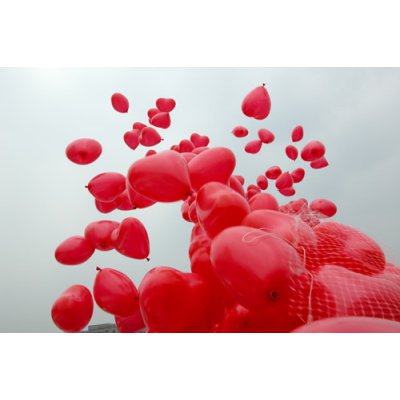 Арт.003 Воздушные шары «Сердечки» кристалл,  30 шт. Gemar, Италия.