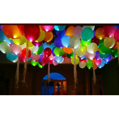 Арт.040 Светящиеся воздушные шары с гелием 20 шт. 